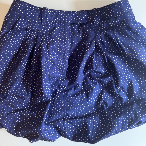 [2 SKIRT BUNDLE] GapStudio Beige & Blue PolkaDot Bubble Mini Skort - Size 0 - Picture 4 of 8